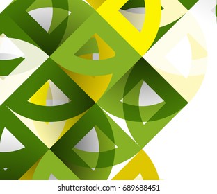 Círculos de papel cortado, diseño de patrones geométricos de mezcla de mosaicos. Plantilla de presentación de negocios o tecnología, diseño de folletos o volantes, o banner web geométrico