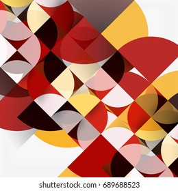 Cut paper circles, mosaic mix geometric pattern design. Business or technology presentation template, brochure or flyer layout, or geometric web banner