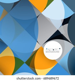 Schneide Papierkreise, Mosaik mischen geometrische Muster Design. Vorlage für Geschäfts- oder Technologiepräsentation, Broschüren- oder Faltblatt-Layout oder geometrischer Webbanner
