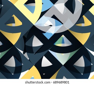 Schneide Papierkreise, Mosaik mischen geometrische Muster Design. Vorlage für Geschäfts- oder Technologiepräsentation, Broschüren- oder Faltblatt-Layout oder geometrischer Webbanner