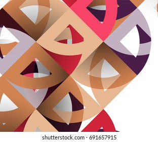 Cut paper circles, mosaic mix geometric pattern design. Business or technology presentation template, brochure or flyer layout, or geometric web banner