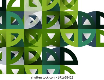 Schneide Papierkreise, Mosaik mischen geometrische Muster Design. Vorlage für Geschäfts- oder Technologiepräsentation, Broschüren- oder Faltblatt-Layout oder geometrischer Webbanner