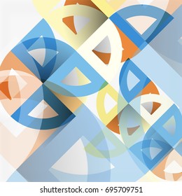 Schneide Papierkreise, Mosaik mischen geometrische Muster Design. Vorlage für Geschäfts- oder Technologiepräsentation, Broschüren- oder Faltblatt-Layout oder geometrischer Webbanner