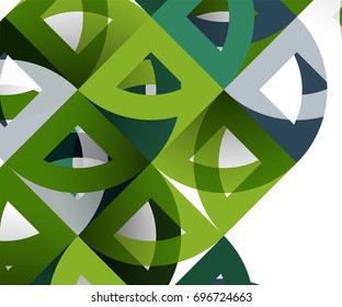 Círculos de papel cortado, diseño de patrones geométricos de mezcla de mosaicos. Plantilla de presentación de negocios o tecnología, diseño de folletos o volantes, o banner web geométrico