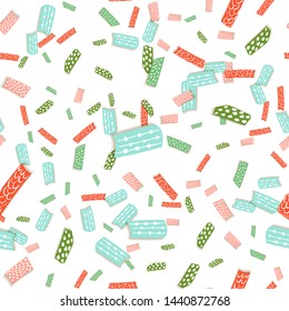 Cut paper craft pattern in origami style. Fashion and style. Can use any purpose summer poster. Paper cutout vector illustration. Fabric texture. Gift paper. 3d vector. Design element.