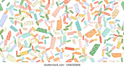 Cut paper craft pattern in origami style. Fashion and style. Can use any purpose summer poster. Paper cutout vector illustration. Fabric texture. Gift paper. 3d vector. Design element.