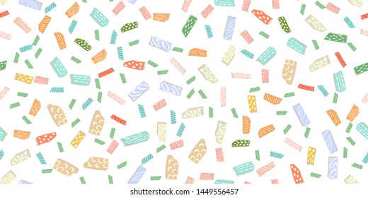 Cut paper craft pattern in origami style. Fashion and style. Can use any purpose summer poster. Paper cutout vector illustration. Fabric texture. Gift paper. 3d vector. Design element.