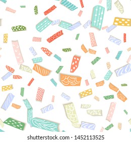Cut paper craft pattern in origami style. Fashion and style. Can use any purpose summer poster. Paper cutout vector illustration. Fabric texture. Gift paper. 3d vector. Design element.