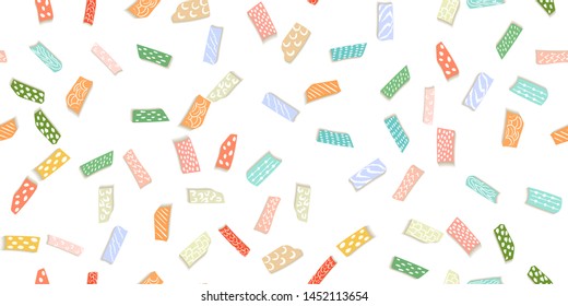 Cut paper craft pattern in origami style. Fashion and style. Can use any purpose summer poster. Paper cutout vector illustration. Fabric texture. Gift paper. 3d vector. Design element.