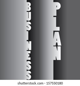 cut paper design business plan.vector illustration