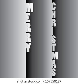 cut paper design merry christmas.vector illustration
