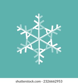 Cut paper snowflake "New Year". Frosty holiday. Vector