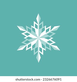 "Patrón" de copos de nieve de papel cortado. Vacaciones escarpadas. Vector
