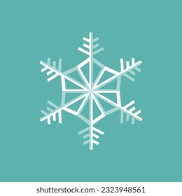 Cut paper snowflake "Side". Frosty holiday. Vector