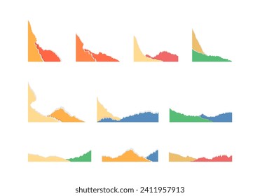 Cut Paper Torn Corner Shape Set