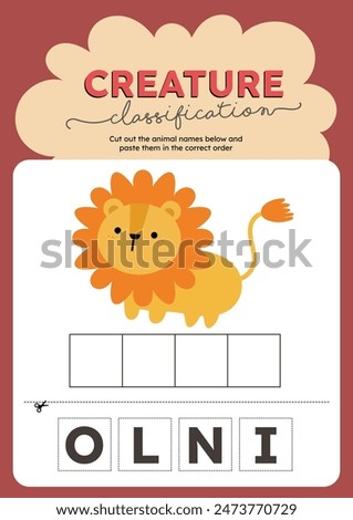 cut and paste animal learning alphabet english language worksheet printable for kids fun education