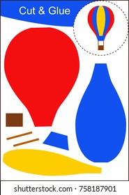 Cut and Paste Worksheet: Air Balloon