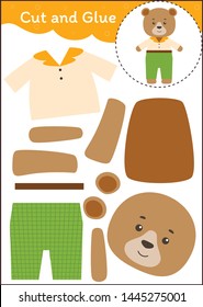 Cut and Paste Worksheet - Bear Family - Father Bear