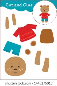 Cut and Paste Worksheet - Bear Family - Bear Son