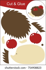 Cut and Paste Worksheet: Hedgehog