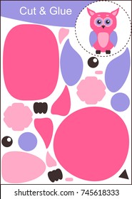 Cut and Paste Worksheet: Owl
