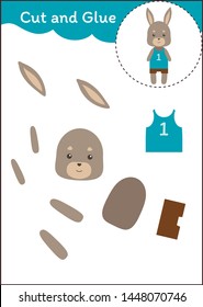 Cut and Paste Worksheet - Rabbit Family -  Rabbit Son