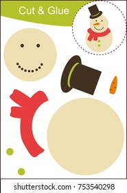 Cut and Paste Worksheet: Snow Man