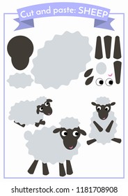 Cut and paste.Three sheeps from one set of elements