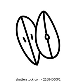cut pear slices line icon vector. cut pear slices sign. isolated contour symbol black illustration