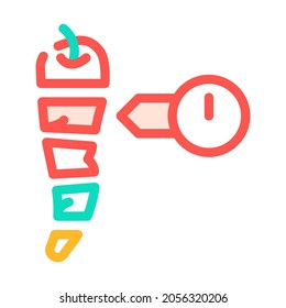 cut pepper spice scale color icon vector. cut pepper spice scale sign. isolated symbol illustration