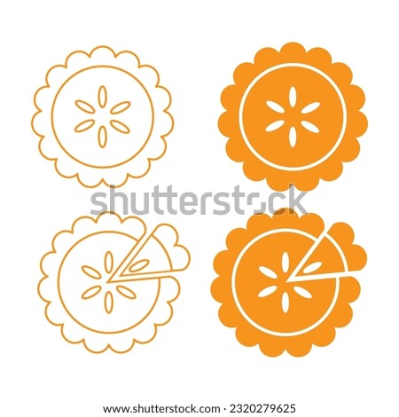 Cut pie and pie cake icon design, graphic design suitable for logo, web, application