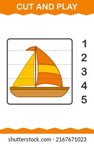 Cut and play with Sailboat