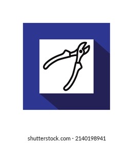 Schnittzange Symbol, Symbol Extras Vektorgrafik.