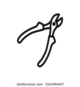 Schnittzange Symbol, Symbol Extras Vektorgrafik.