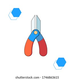 cut pliers vector illustration isolated on white background