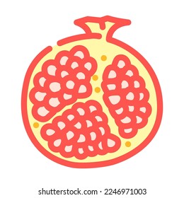 vector de icono de color de granada de corte. señal de corte granado. ilustración de símbolo aislado