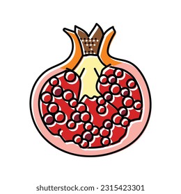 vector de icono de color de granada de corte. señal de corte granado. ilustración de símbolo aislado
