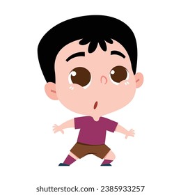 cut pose of a small child playing kid