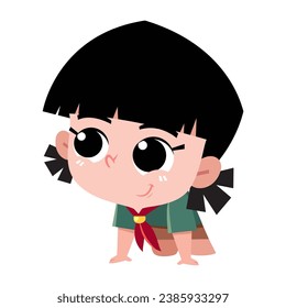 cut pose of a small child playing smile
