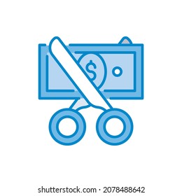 Cut Price Vector Blue Colours Icon Stock Vector (royalty Free 