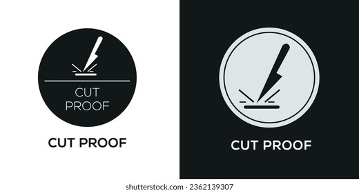 (Cut proof) Icon, Vector sign.