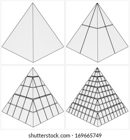 Cut Pyramid From The Simple To The Complicated Vector 33