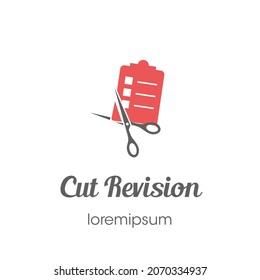 Diseño de logotipo o plantilla de símbolos de la revisión de corte