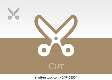 Cut (Scissor) Icon. Eps-10