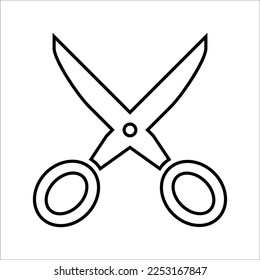 Cut Scissor icon in Line Style