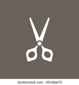 Cut or Scissor Icon on Dark Gray Color. Eps-10.
