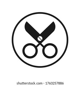 Cut, Scissors Icon. vector illustration. eps 10