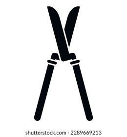 Cut secateur icon simple vector. Work blade. Gardening tool