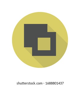 cut sign long shadow icon. Simple glyph, flat vector of web icons for ui and ux, website or mobile application