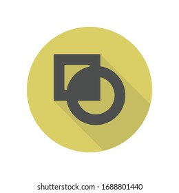 cut sign long shadow icon. Simple glyph, flat vector of web icons for ui and ux, website or mobile application